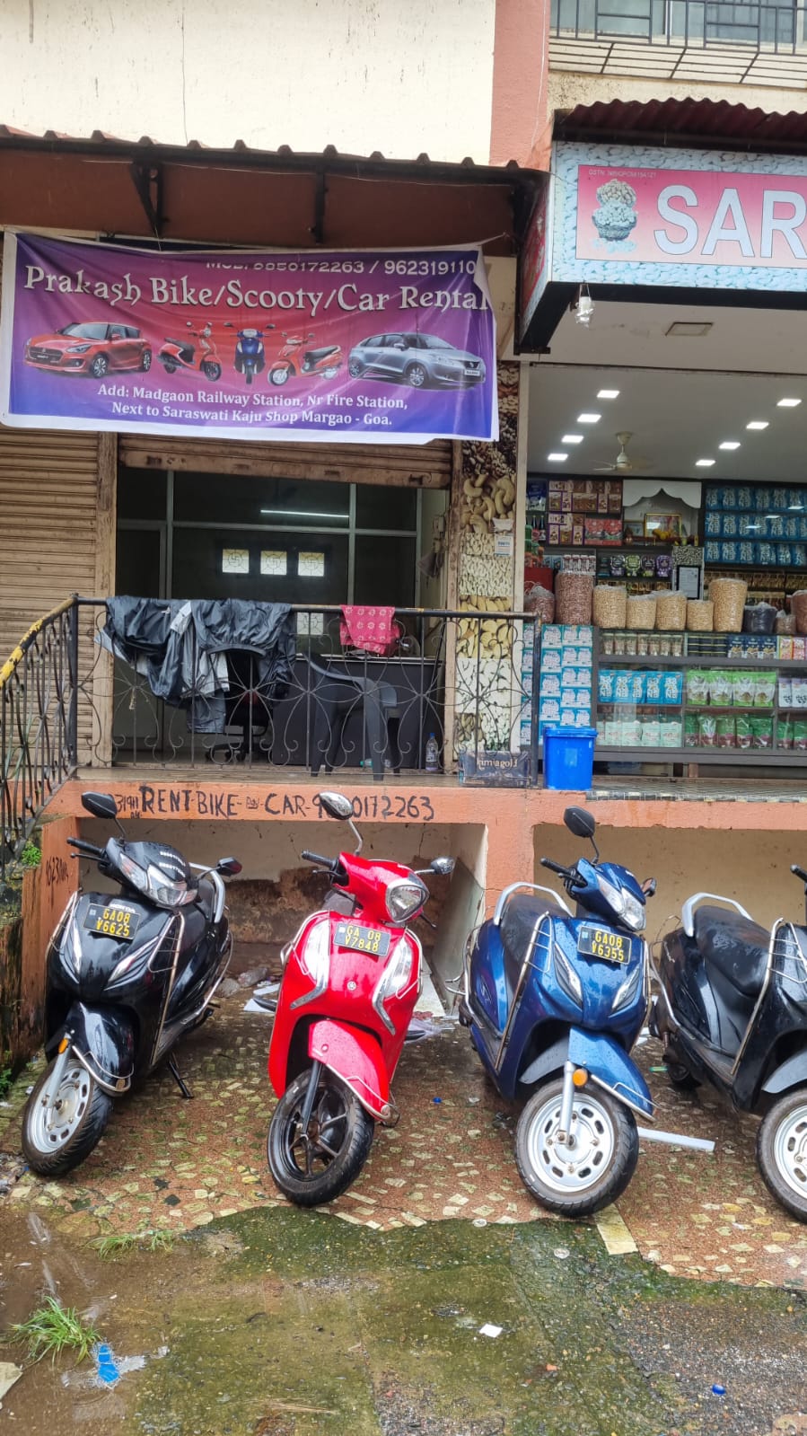 Yamaha Fascino for rent in Goa